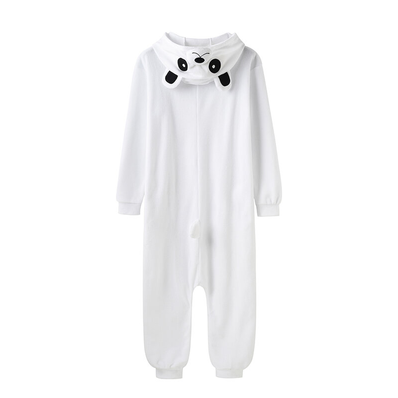 Mono de oso blanco para hombre y mujer, pijama de Animal para Festival, traje de fiesta de Halloween, mono bonito
