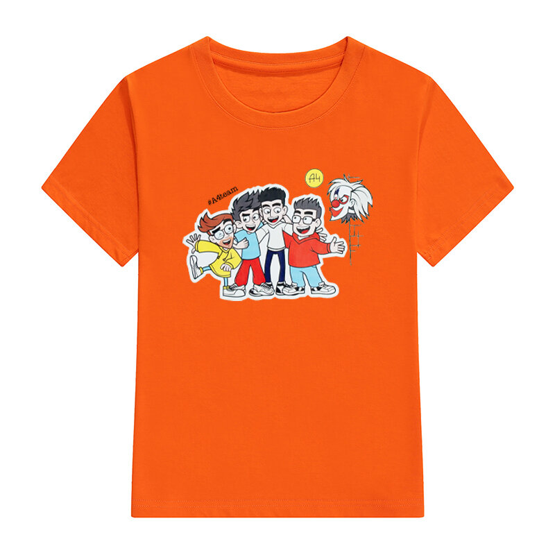 T-shirty dziecięce A4 t-shirty wiosenne letnie chłopięce A4 Print Fashion odzież rodzinna dziewczęca luźna koszulka topy