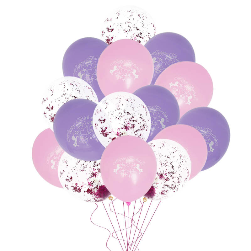 Joy-Enlife-globos de látex con confeti dorado para fiesta de cumpleaños, decoración de unicornio, suministros para baby shower