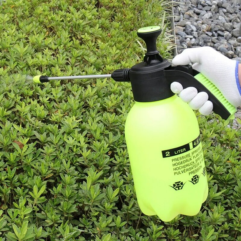 Pulverizador de bomba de jardín de 68oz, botella de Presión de mano de 2L, césped de 0,5 Gal ajustable para rociar plantas, Mister spray, malezas para el hogar