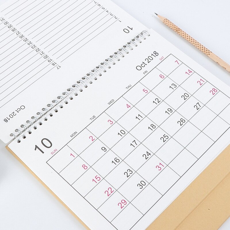 2021 Desktop Calendar English Coil Daily Monthly Planner Schedule Yearly Agenda Organizer Office