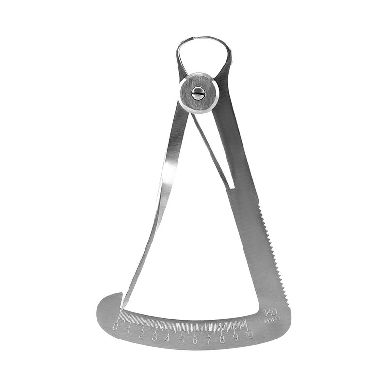 Medidor de metal dental régua dental cuidado oral dentista laboratório espessura cirúrgica autoclavable triangle caliper ferramentas de medição de aço inoxidável