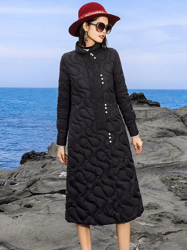 빈티지 2020 화이트 오리털 다운 코트 및 재킷 탑 ZT4229 여성용, 한국, 90%, 가을 겨울