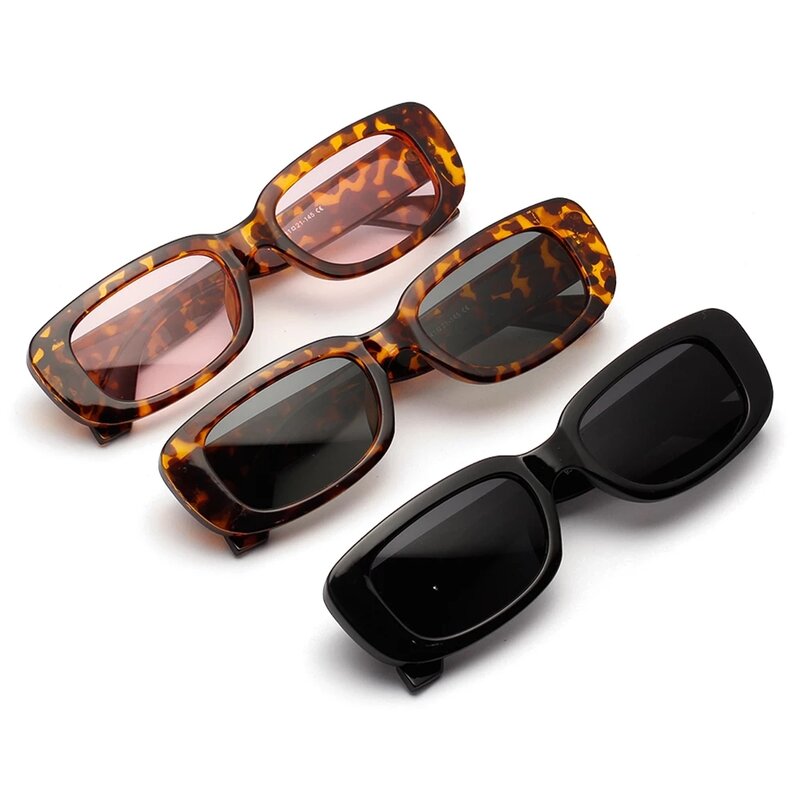 2022ใหม่แฟชั่น Vintage แว่นตากันแดดผู้หญิงยี่ห้อ Designer Retro แว่นตากันแดดสี่เหลี่ยมผืนผ้าดวงอาทิตย์แว่...