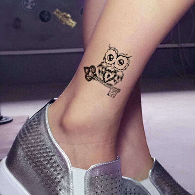 Kalkomanie sztuczny tatuaż Art Taty tatuaż damski 2019 nowy śliczny wzór sowy tymczasowa naklejka tatuaż wodoodporna