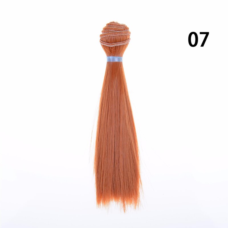 Cheveux de poupée longs de 15 cm, matériau haute température, couleur naturelle, épais BJD, multi-couleurs, perruques lisses, accessoires de poupée