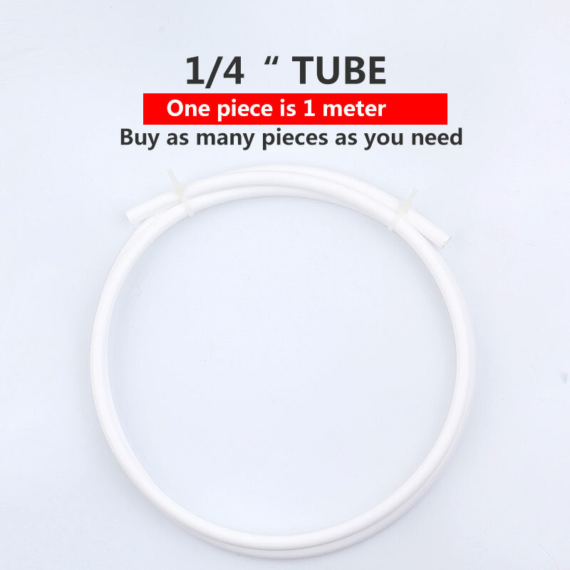 Tubo de PE blanco de 1/4 ", manguera Flexible de grado alimenticio de 1/4 pulgadas, filtro purificador de agua, TS, diámetro de acuario de 6,5 MM