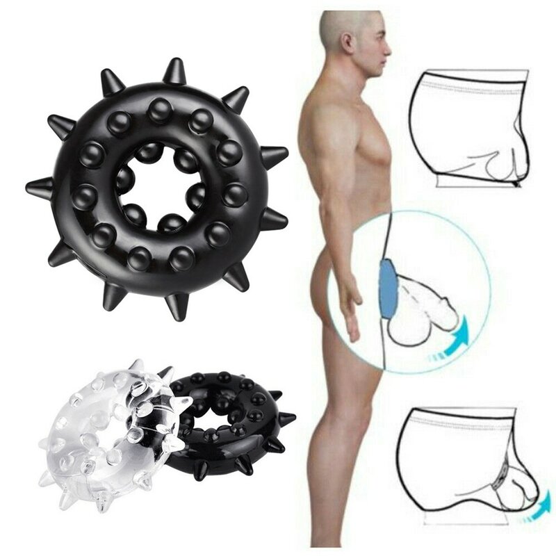 Men Vibrating Clitoral Stimulator Strong Penis Erect Cock Ring Gel Soft Thong C-strap Ring Enhancer Prolong Sex Circle Underwear