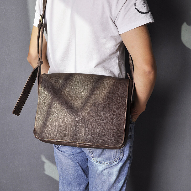 Новая модная мужская повседневная сумка-мессенджер Crazy Horse из воловьей кожи, сумка для ноутбука 13 дюймов, сумка через плечо для мужчин 3164-d