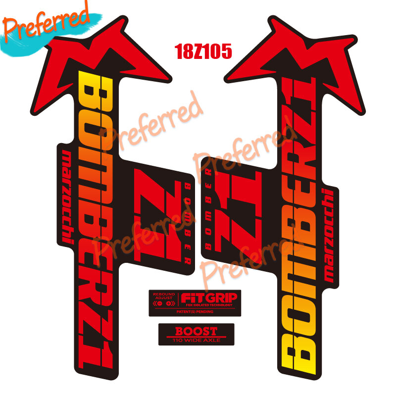 Hot Fiets Stickers 2018 Stijl Marzocchi-Bomber Z1 Vork Sticker Mountainbike Mtb Fiets Pvc Decals Gestanst waterdichte Pvc