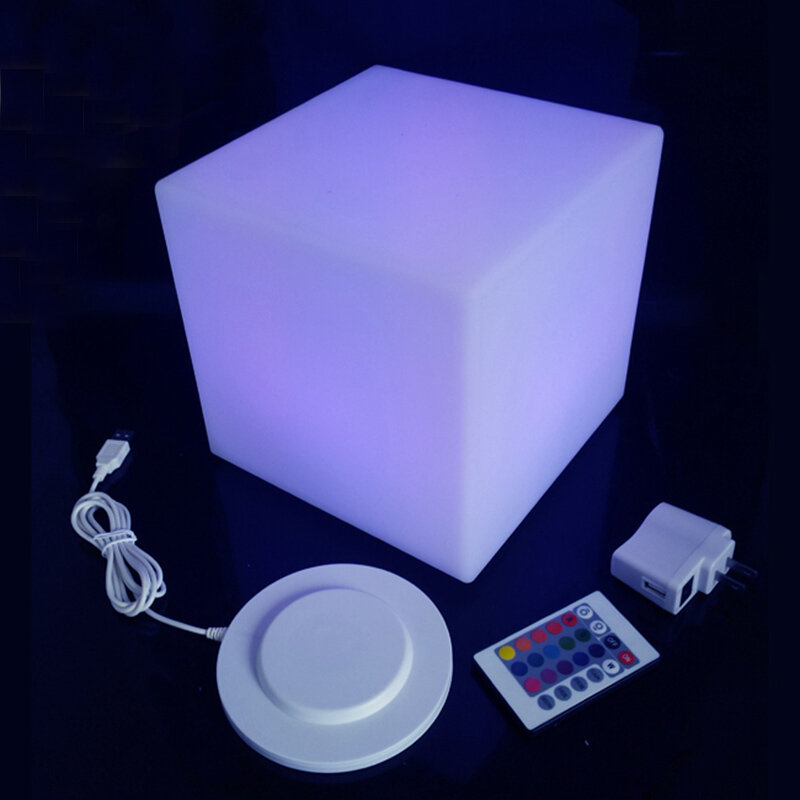 D20cm lluminated LED Cube Stuhl mini led licht cube stühle für kinder bunte licht up cube stuhl Dropshipping Freies Verschiffen 1pc