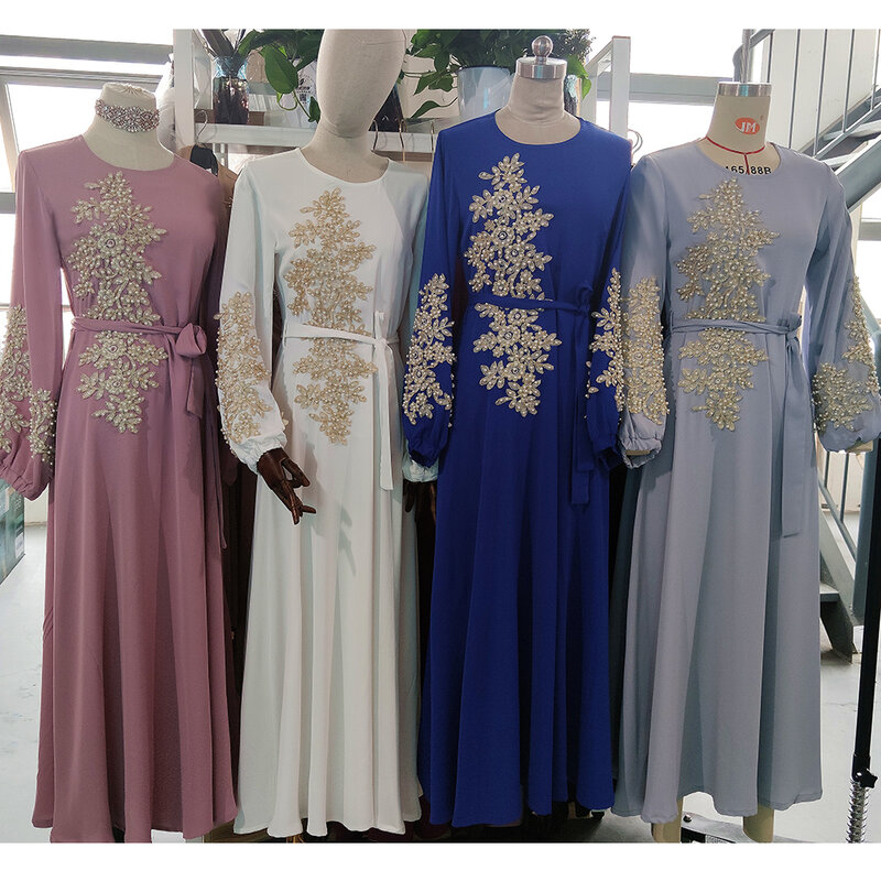 라마단 카프탄 두바이 아바야 터키 무슬림 여성 히잡 드레스, 이슬람 카프탄 마로카인 드레스, Eid Mubarak 로브, 팜므 아바야스
