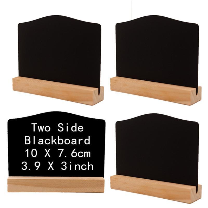 6 stücke doppelseitige Mini Tafel Holz Nachricht Bord Dekorative Tafel für Shop Bar Kaffee Haus (Kleine Größe board mit Ba