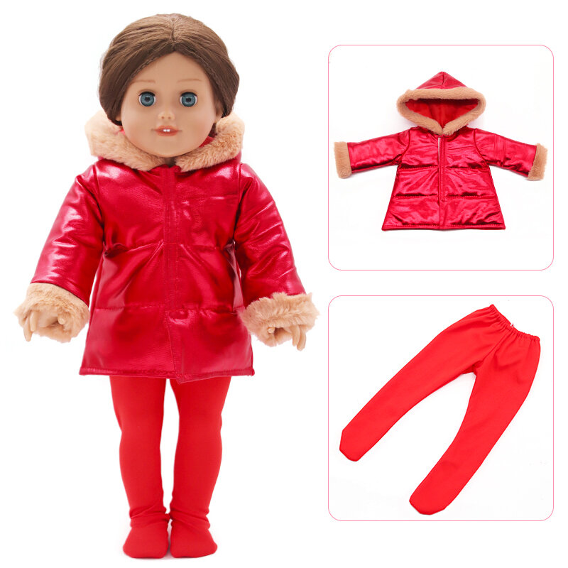 ฤดูหนาวผ้าฝ้ายเสื้อผ้าตุ๊กตา43ซม.ใหม่ตุ๊กตาเด็กน่ารักHoodieตุ๊กตาชุดเสื้อผ้าสำหรับ18นิ้วAmeicanตุ๊กตารุ่นของเรา