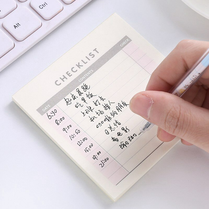 Wekelijkse Maandelijkse Bureau Dagboek Planner Stickers Planning Memo Pad Sticky Notepad Te Doen Lijst Checklist Memo Pad Papier School Kantoor