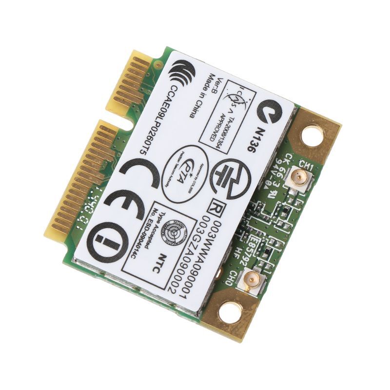 Cho Atheros AR9287 AR5B97 Không Dây 300Mbps Mini Nửa PCI-E Card Wifi