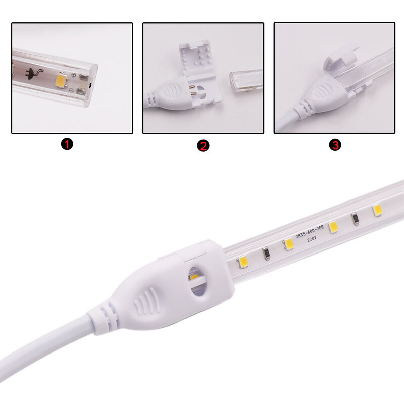 LED Strip Plug Acessórios, 220V, 110V, US, 2835, 120LEDs