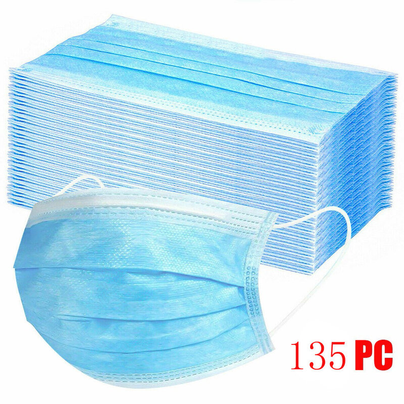 In Stock 25/135pc Disposable Facemask 3ply Ear Loop Cover Mondkapjes Facemask Facemaska Mondkapje Toiletry Kits Masque Facemasks