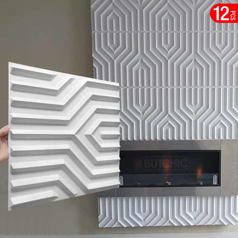 12 Buah 50X50Cm 3D Panel Dinding Garis Geometris 3D Stiker Dinding Wallpaper Mural Berlian Desain Dekorasi Ubin 3d Cetakan 90-An Ruang Estetika