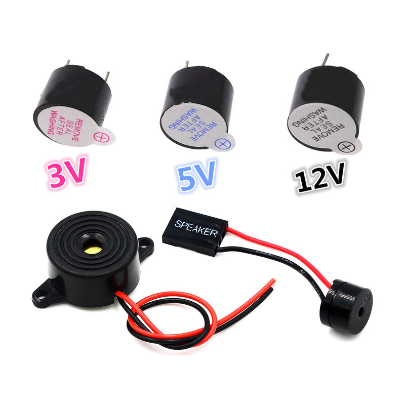 10pcs 3V 5V 12V cicalino attivo magnetico lungo segnale acustico continuo 12*9.5mm nuovo e originale per Arduino Mini Plug Speaker