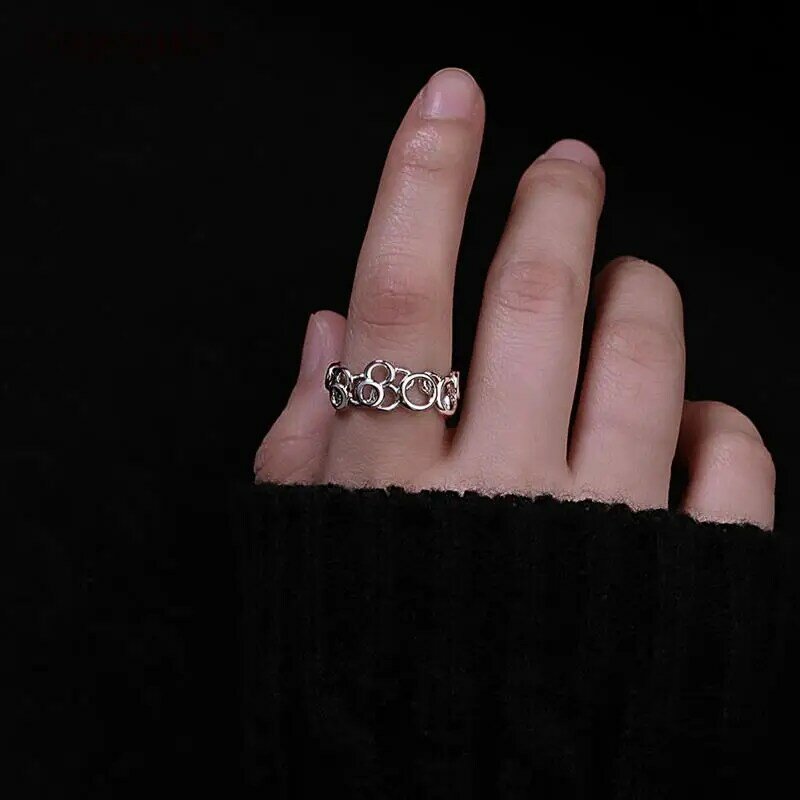 Hoge Kwaliteit Pure 925 Sterling Zilver Vrouwen Ring Luxe Onregelmatige Ringen Voor Vrouwen Vriendin Anniversary Party Fine Jewelry Gift
