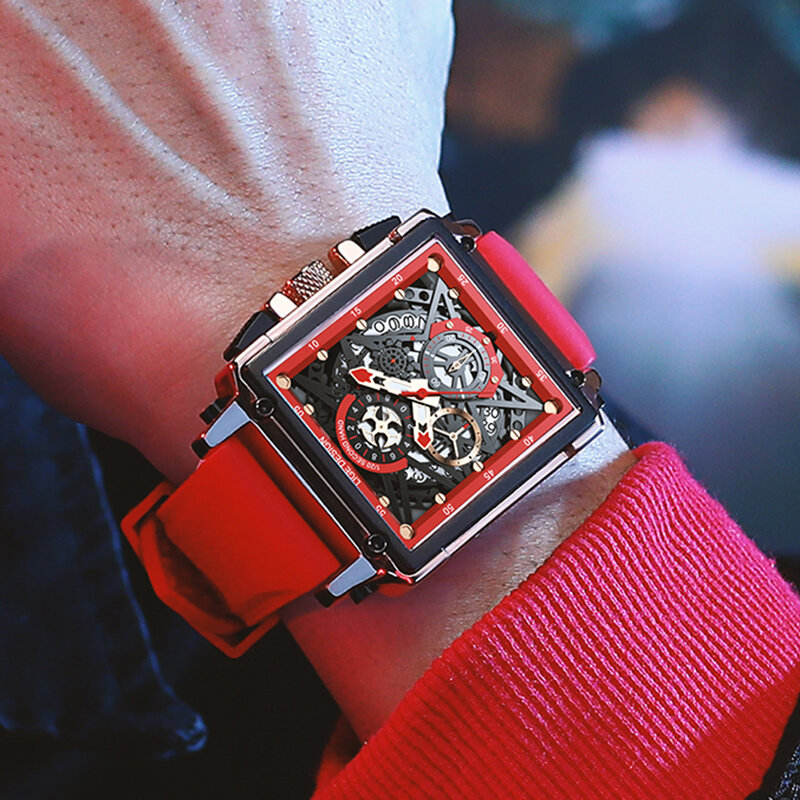 Novo criativo relógio masculino topo lige marca relógios de luxo dos homens casual à prova dwaterproof água esporte relógio para homem moda automática data