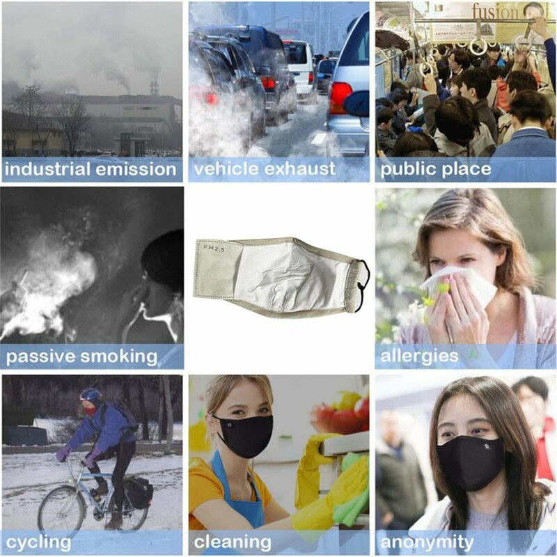 Coussinets filtrants pour masque, 5 couches, PM2.5, protection faciale, léger, anti-poussière, doux pour la peau, 1/10/20/30/100 pièces