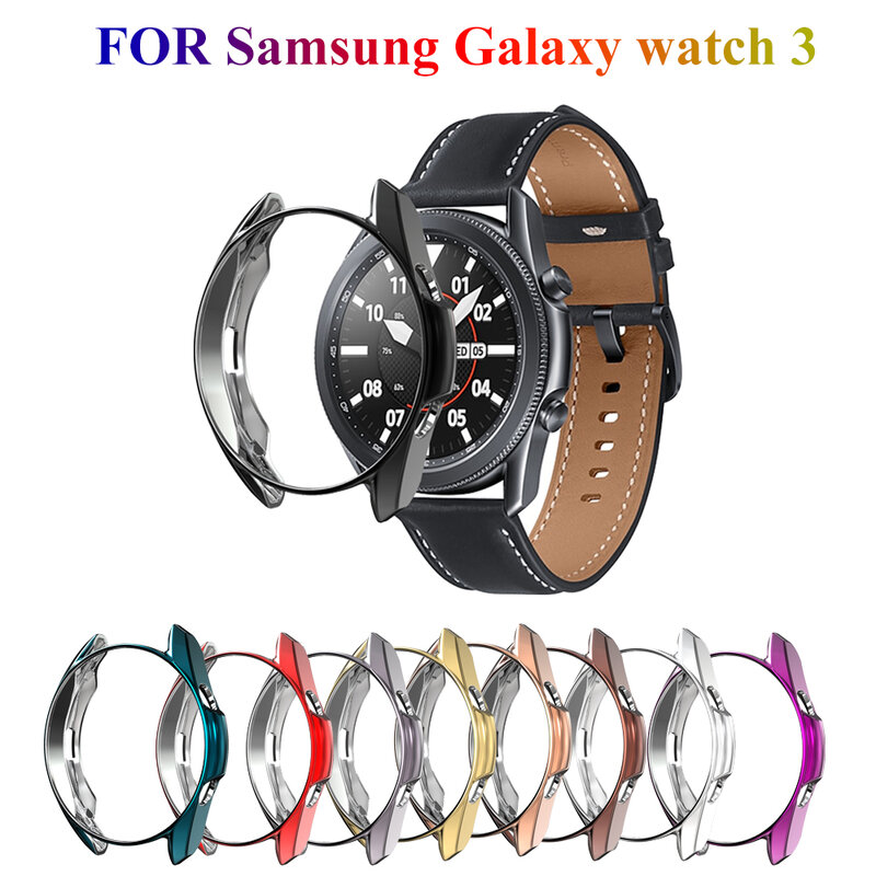 Etui na zegarek do Samsung Galaxy Watch 3 41mm 45mm inteligentne zegarki pokrywa TPU rama Shell Protector Case inteligentne akcesoria pokrywa