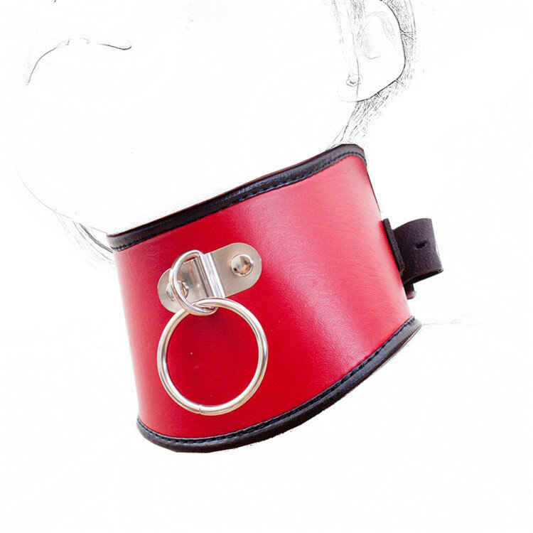 Кожаный воротник-чокер для мужчин и женщин, регулируемый ошейник в готическом стиле, для ролевых игр, 3 цвета