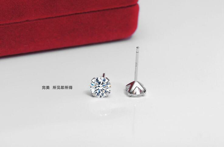 LEKANI-Boucles d'oreilles en argent regardé 925 avec cristal pour femme, cadeau de mariage, bijoux fins, mode, véritable