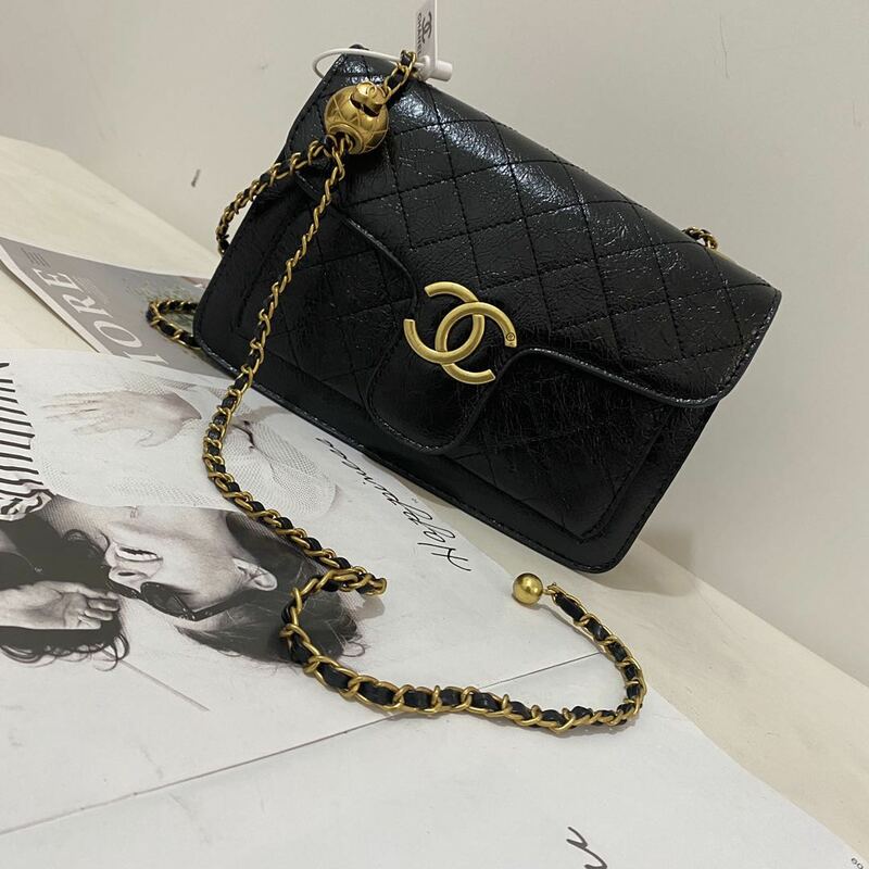 Chanel-Bolso de concha de gran capacidad para mujer, bolsa de compras, de mensajero, de hombro