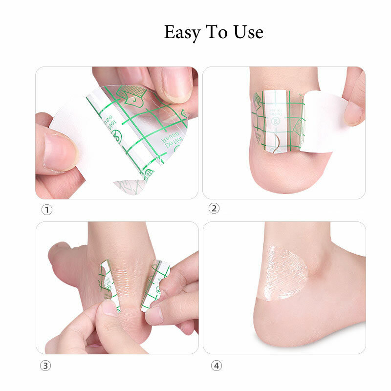10-50pcs Transparent Waterproof Foot Anti-Wear Sticker Wound Adhesive Plaster Band-Aid Home Travel Outdoor Camp Emergency Kits