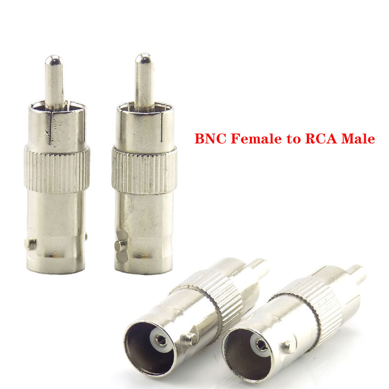 2/5/10Pcs BNC Female To RCA AV Male Connector RCA BNC Splitter Plug Adapter For CCTV Security Camera Surveillance Video