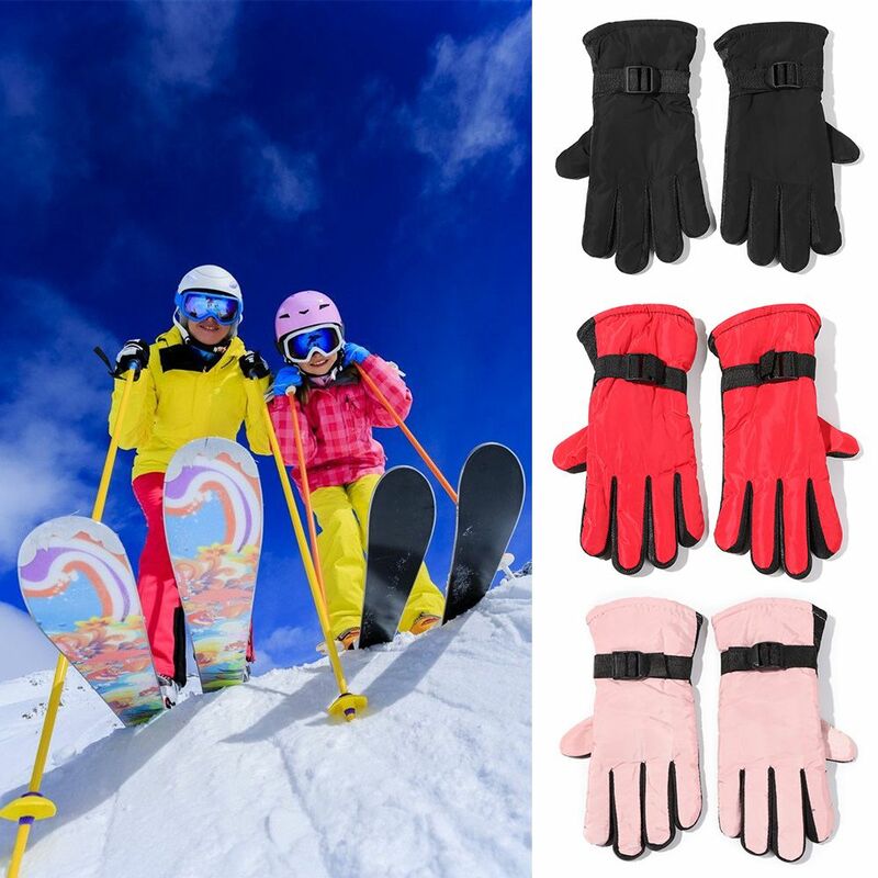 Gants de ski imperméables à manches longues pour enfants, mitaines, coupe-vent, neige, enfants, non ald, hiver, 506