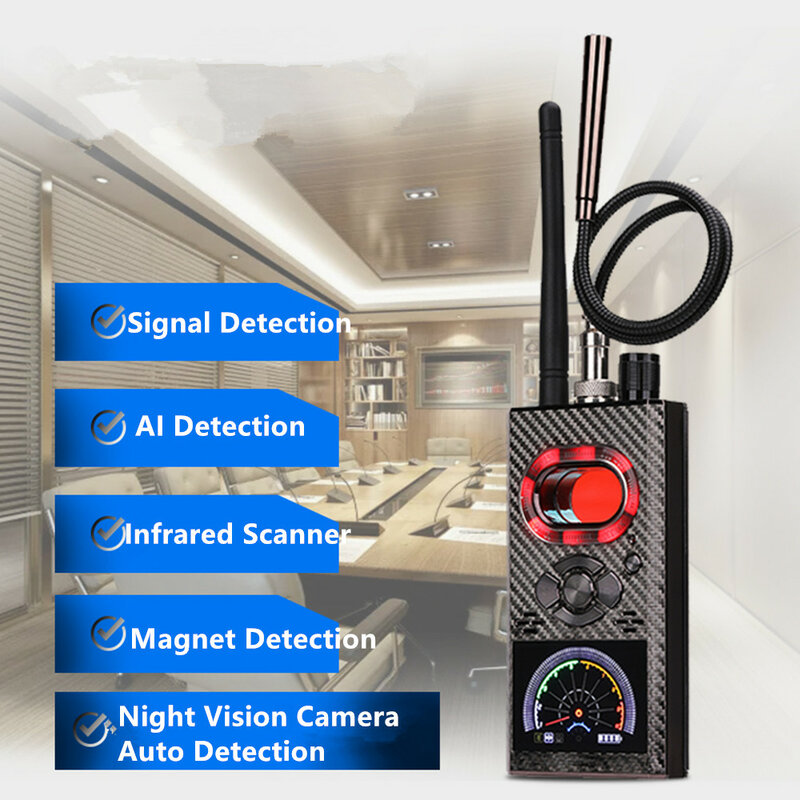 Многофункциональный AI антишпионский детектор камера GSM аудио/вибрация Обнаружение ошибок GPS сигнал радиочастотный трекер Автоматическое ночное видение камера Обнаружение сигнала