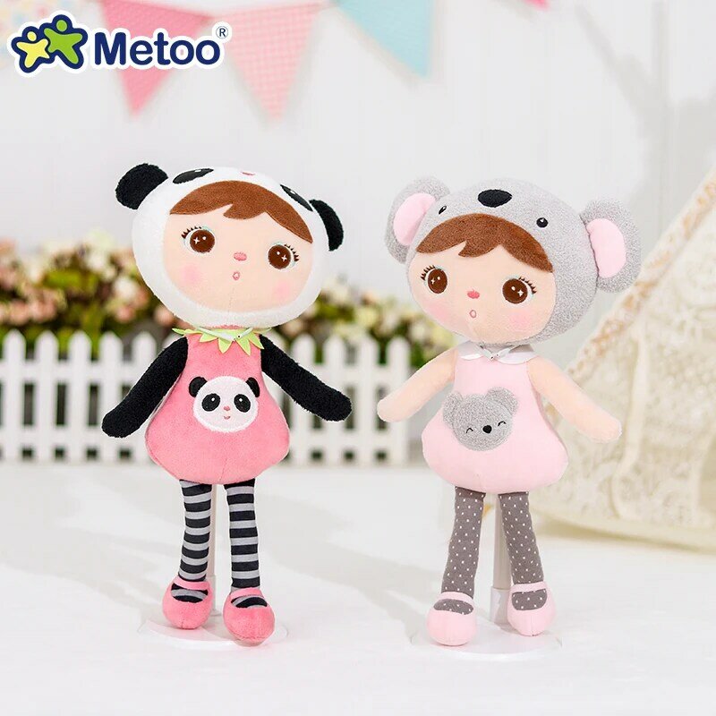 Metoo 3D 만화 플러시 어린이 배낭 장난감 코알라 팬더 인형 유치원 소년과 소녀 학교 미니 가방 생일 크리스마스 선물