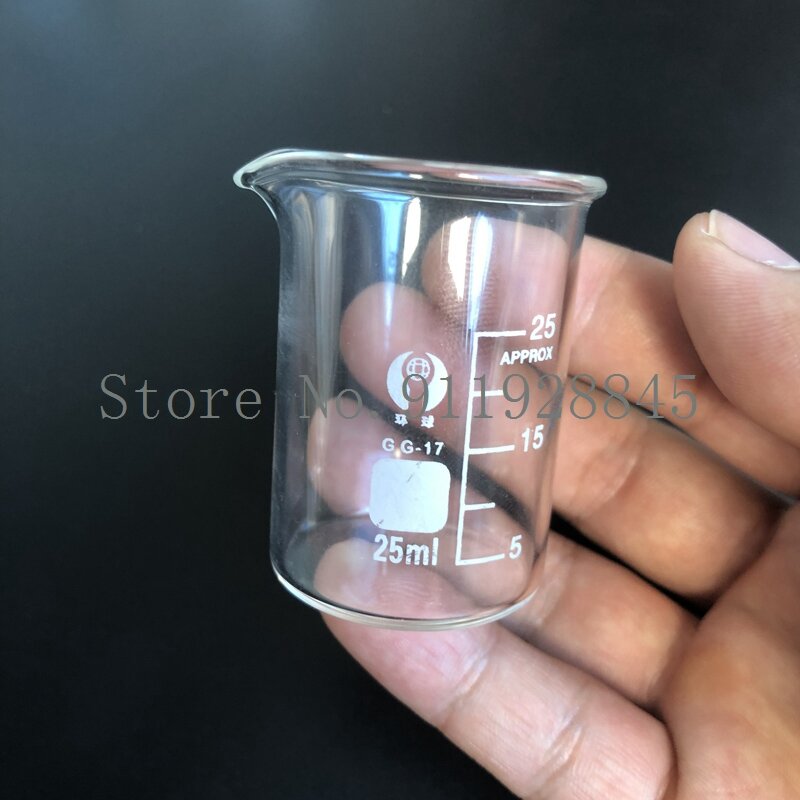 Bicchiere da laboratorio in vetro borosilicato da 5ml-200ml bicchiere da laboratorio in scala resistente al calore