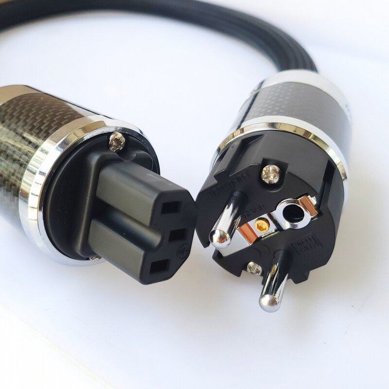 FURUTECH-Cable de alimentación alfa-occ Alpha PS-950-18, fibra de carbono insignia, mejora de fiebre, versión de Cable de alimentación de CA