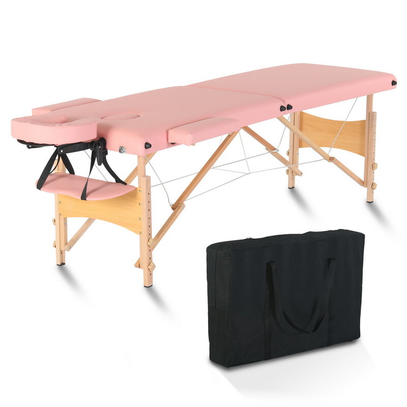 Table de Massage pour jambes en hêtre, pliable et Portable, trois couleurs 84 ", hauteur réglable 60CM, 2 Sections