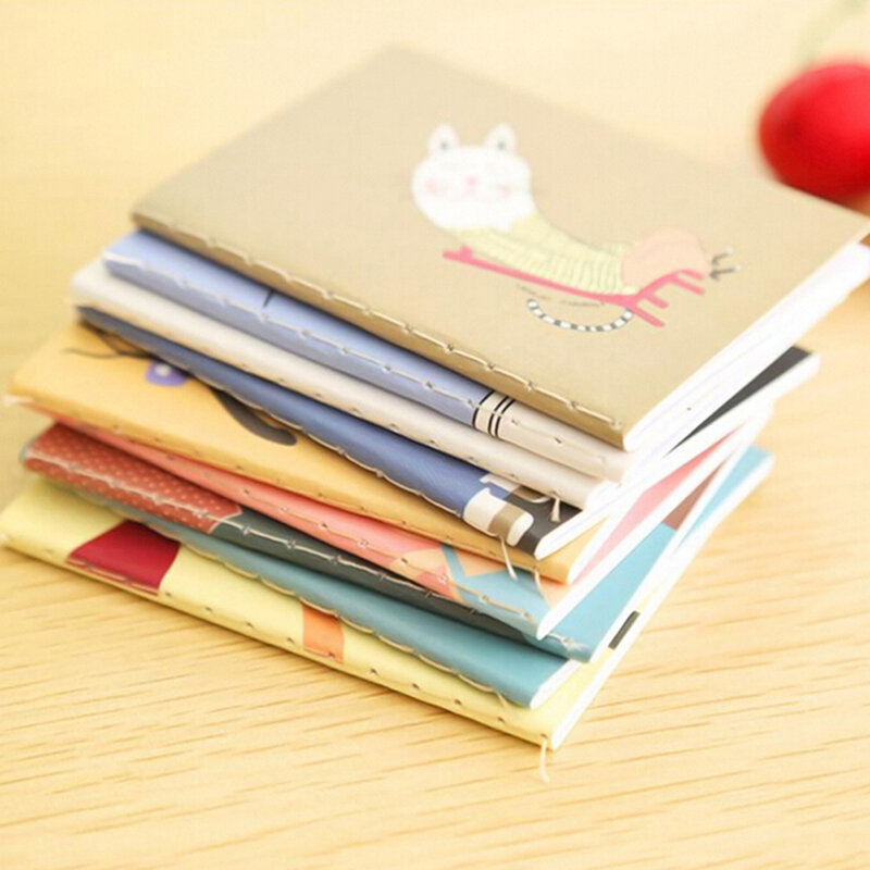 Bloc de notas de papel Kraft de dibujos animados lindo portátil, cuaderno de notas, diario, libros de ejercicio, nuevo