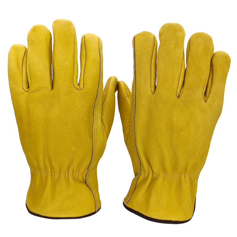 Защитные перчатки RJS из овечьей кожи, зимние, теплые, мужские, рабочие, ветрозащитные, защитная одежда, рабочие, мотоциклетные перчатки, 4042