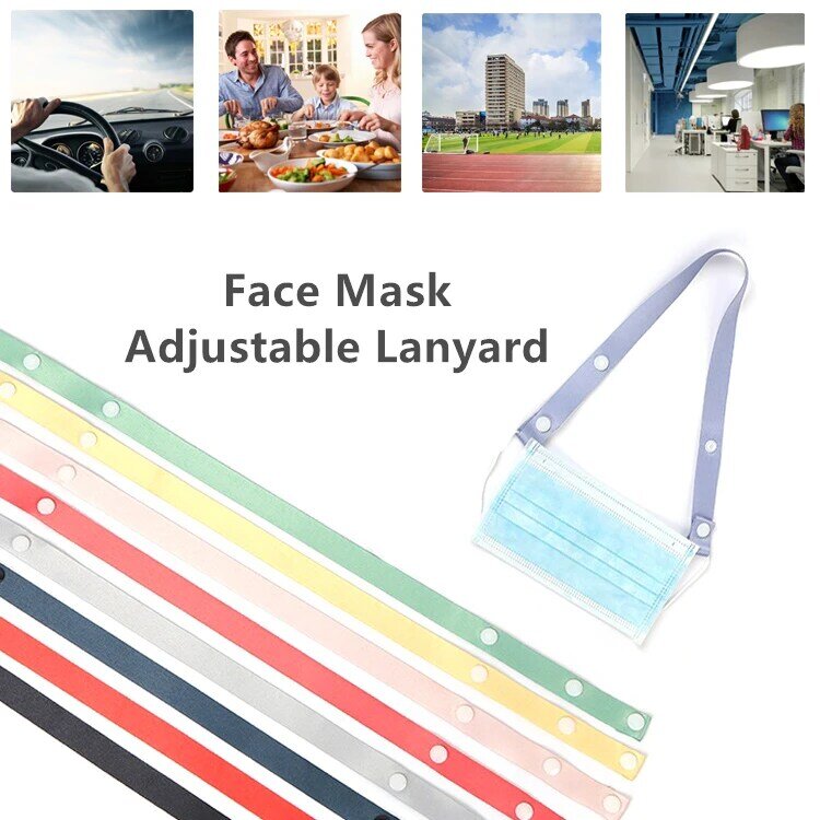 Adjustable Mask Extension Face Mask Lanyard Safety Mask Rest Ear Holder Rope Hang On Neck String Drop Protection Halter Ropes