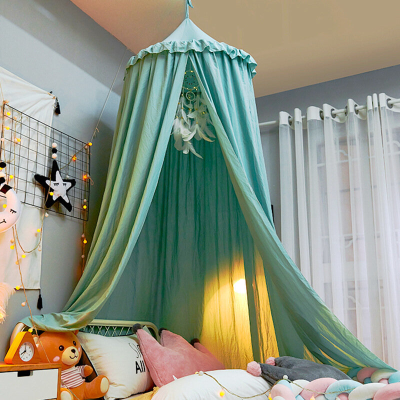 Hung Dome มุ้งสำหรับเด็กทารกเตียงเด็กเต็นท์เด็กตกแต่งห้องนั่งเล่นมุมหลังคาเต็นท์ยุงสุทธิ Bebe
