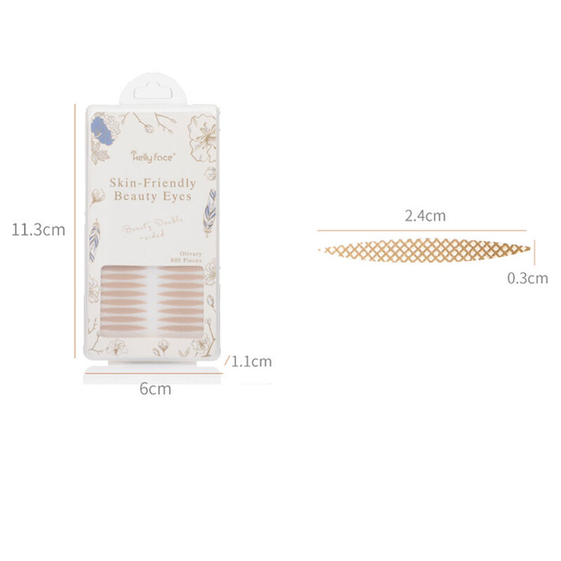 400 Pairs Olive-Shaped Lace Double Eyelid Stickers Eyelid Tape Invisible Self-Sticking Natural Eye Tape Double Eyelid Tape Tool