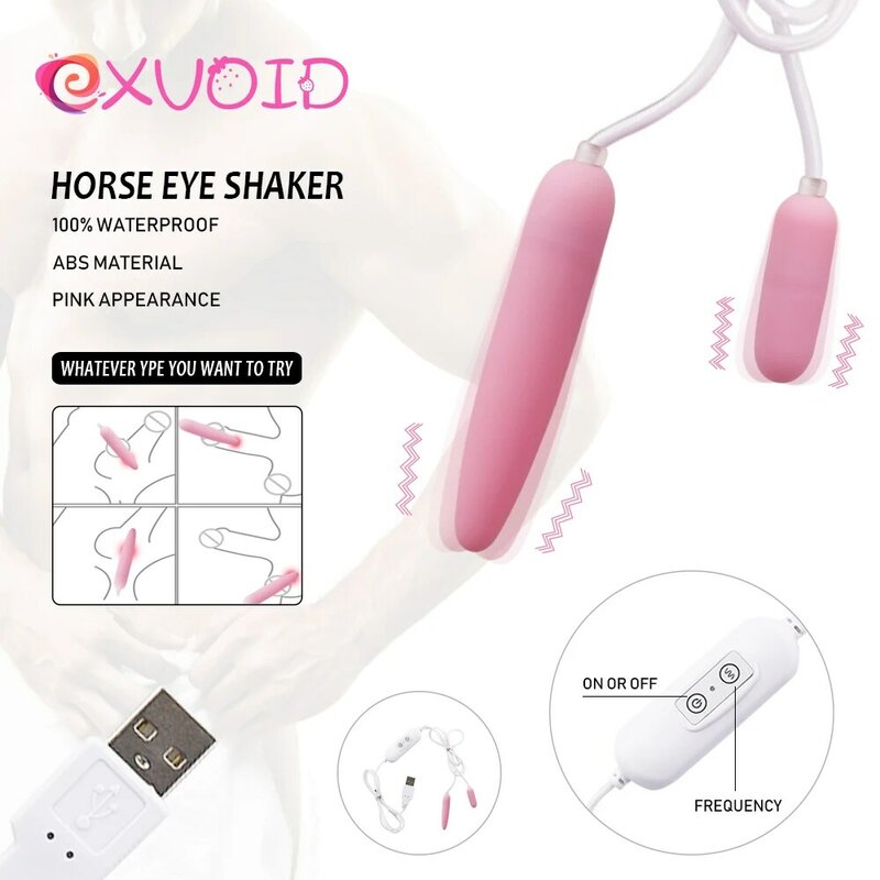 EXVOID-Mini vibrador de pene para parejas, potente palo vibrador, Juguetes sexuales, masturbador de huevo de doble salto