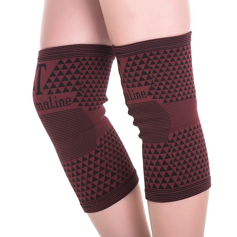 1 Pair 2 Pieces High Elastic Breathable Tourmaline Magnetic Bamboo Charcoal Knee Support Brace Pad Patella
