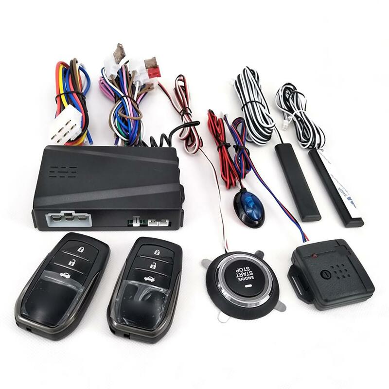 12V Car SUV Keyless Entry System Engine Start Alarm System Push One-button Start System Remote Starter Stop Car Accessories