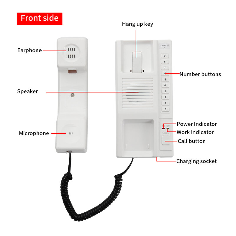 Jeatone ระบบอินเตอร์คอมไร้สายที่ปลอดภัยชุดหูฟังแบบขยายได้สำหรับคลังสินค้าสำนักงาน interphone Maison โทรศัพท์บ้าน VoIP
