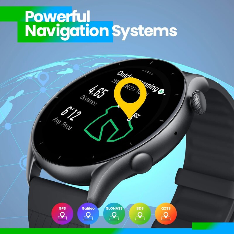 New Amazfit GTR 3 GTR3 GTR-3 Smartwatch Alexa Built-in Classic Navigation Crown Smart Watch 21-day Battery for IOS