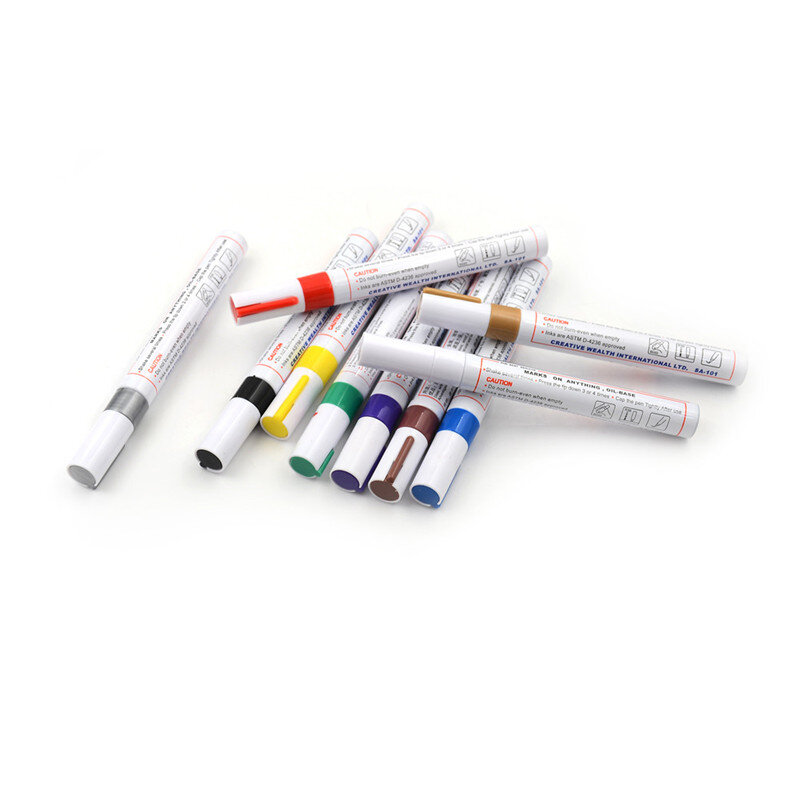 Caneta marcador de tinta permanente universal, à prova d'água, colorida, ferramenta de mão, para pneu, carro, motocicleta, tinta